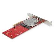 Picture of StarTech.com Dual M.2 PCIe SSD Adapter Card - x8 / x16 Dual NVMe or AHCI M.2 SSD to PCI Express 3.0 - M.2 NGFF PCIe (M-Key) Compatible - Supports 2242, 2260, 2280 - JBOD - Mac & PC