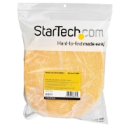 Picture of StarTech.com 100ft Hook and Loop Roll - Cut-to-Size Reusable Cable Ties - Bulk Industrial Wire Fastener Tape /Adjustable Fabric Wraps Yellow / Resuable Self Gripping Cable Management Straps
