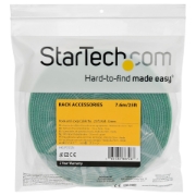 Picture of StarTech.com 25ft Hook and Loop Roll - Cut-to-Size Reusable Cable Ties - Bulk Industrial Wire Fastener Tape /Adjustable Fabric Wraps Green / Resuable Self Gripping Cable Management Straps