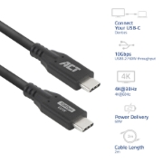 Picture of ACT USB 3.0 10Gbps 60W USB Type-C Cable, 2 meters