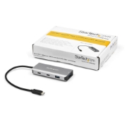 Picture of StarTech.com 4 Port USB C Hub w/ 2x USB A & 2x USB C - SuperSpeed 10Gbps USB Type-C 3.1/3.2 Gen 2 Hub - USB Bus Powered - Portable USB-C to USB Adapter Hub - Aluminum - 25cm(9.8") Cable~4 Port USB C Hub w/ 2x USB A & 2x USB C - SuperSpeed 10Gbps USB Type-C 3.2 Gen 2 Hub - USB Bus Powered - Portable USB-C to USB Adapter Hub - Aluminum - 9.8" (25cm) Cable