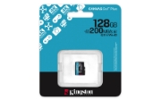 Picture of Kingston Technology 128GB microSDXC Canvas Go Plus Gen4 200R A2 U3 Single Pack w/o ADP