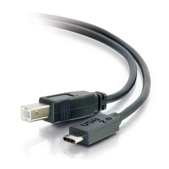 Picture of C2G 10ft, USB 2.0 Type C, USB B USB cable 3.048 m USB C Black