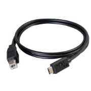 Picture of C2G 10ft, USB 2.0 Type C, USB B USB cable 3.048 m USB C Black
