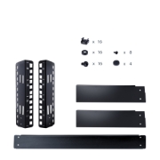 Picture of StarTech.com 2-Post 4U Desktop Server Rack, Small Open Frame 19in Computer Rack, Compact Network Rack for AV / Studio / Data / IT Equipment - Free Standing Two-Post Home/Office Rack