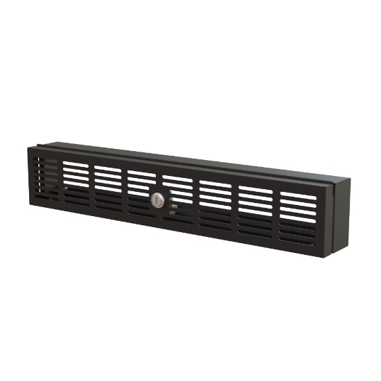 Picture of StarTech.com 2U Rack Mount Security Cover - Hinged Locking Rack Panel/ Cage/Door for Physical Security/ Access Control of 19" Server Rack & Network Cabinet - Assembled w/Mounting Hardware