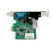 Picture of StarTech.com 2-port PCI Express RS232 Serial Adapter Card - PCIe RS232 Serial Host Controller Card - PCIe to Dual Serial DB9 Card - 16950 UART - Expansion Card - Windows & Linux
