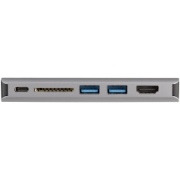 Picture of StarTech.com USB C Multiport Adapter - USB-C Mini Travel Dock w/ 4K HDMI or 1080p VGA - 3x USB 3.0 Hub, SD, GbE, Audio, 100W PD Pass-Through - Portable Docking Station for Laptop/Tablet