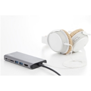 Picture of StarTech.com USB C Multiport Adapter - USB-C Mini Travel Dock w/ 4K HDMI or 1080p VGA - 3x USB 3.0 Hub, SD, GbE, Audio, 100W PD Pass-Through - Portable Docking Station for Laptop/Tablet