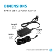 Picture of HP 65W USB-C LC Power Adapter