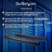 Picture of StarTech.com Vertical Cable Organizer with Finger Ducts - 0U - 6 ft.