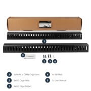 Picture of StarTech.com Vertical Cable Organizer with Finger Ducts - 0U - 6 ft.