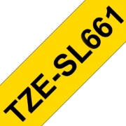 Picture of Brother TZE-SL661 label-making tape Black on yellow