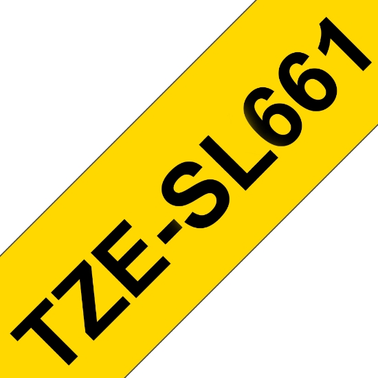 Picture of Brother TZE-SL661 label-making tape Black on yellow