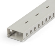 Picture of StarTech.com Open Slot Cable Management Raceway with Cover, 2"(50mm)W x 1"(25mm)H - 6.5ft(2m) length - 1/4"(8mm) Slots, PVC Network Cable Hider/Wall Wire Duct, Max 25 Cables, UL Listed