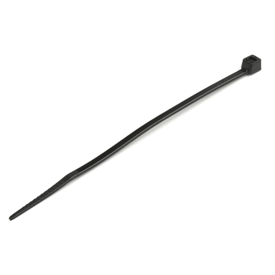 Picture of StarTech.com 4"(10cm) Cable Ties - 1/16"(2mm) wide, 7/8"(22mm) Bundle Diameter, 18lb(8kg) Tensile Strength, Nylon Self Locking Zip Ties with Curved Tip - 94V-2/UL Listed, 100 Pack - Black
