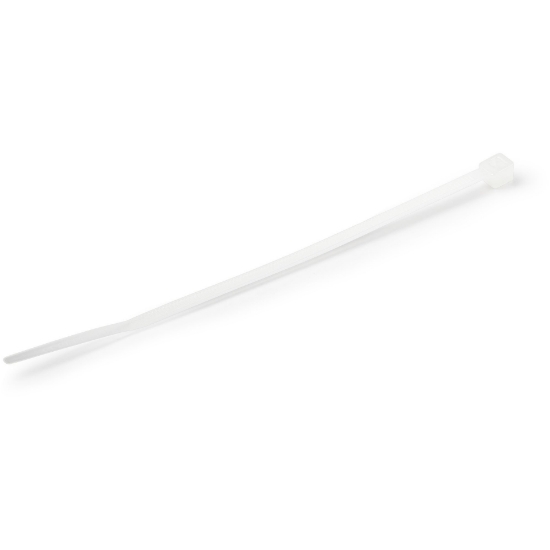 Picture of StarTech.com 4"(10cm) Cable Ties - 1/16"(2mm) wide, 7/8"(22mm) Bundle Diameter, 18lb(8kg) Tensile Strength, Nylon Self Locking Zip Ties with Curved Tip - 94V-2/UL Listed, 1000 Pack - White