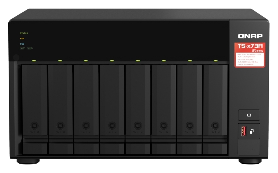 Picture of QNAP TS-873A NAS Tower Ryzen Embedded V1500B 8 GB DDR4 0 TB QNAP Turbo System Black