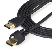 Picture of StarTech.com 6ft (2m) HDMI Cable with Locking Screw - 4K 60Hz HDR - High Speed HDMI 2.0 Monitor Cable with Locking Screw Connector for Secure Connection - HDMI Cable with Ethernet - M/M