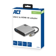Picture of ACT USB-C multiport adapter for 1 HDMI monitor, 1x USB-A, PD pass-through