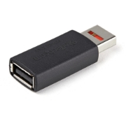 Picture of StarTech.com Secure Charging USB Data Blocker Adapter – Male to Female USB-A Charge-Only Adapter – No-Data Charge/Power-Only Adapter for Phone/Tablet – Data Blocking USB Protector Adapter