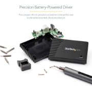 Picture of StarTech.com 20-Bit Electric Precision Screwdriver Set - Portable/Mini Battery Powered Bit Driver Kit for Electronic, Laptop, Computer, Tablet & Phone Repairs - Magnetic - Cordless
