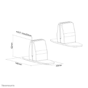 Picture of Neomounts NS-CLMPSTANDWHITE Desk clamp set (2 pcs) - max 8 kg