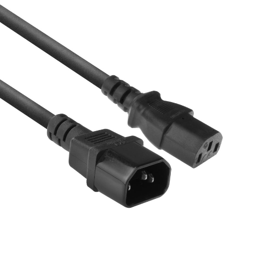Picture of ACT Powercord C13 - C14 black 1.8 m