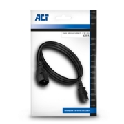 Picture of ACT Powercord C13 - C14 black 1.8 m