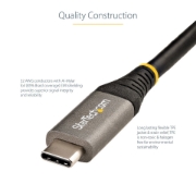 Picture of StarTech.com 3ft (1m) USB C Cable 10Gbps - USB-IF Certified USB-C Cable - USB 3.1 Type-C Cable - 100W (5A) Power Delivery Charging, DP Alt Mode - USB C to C Cord - Charge & Sync
