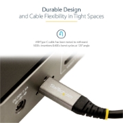 Picture of StarTech.com 20" (50cm) USB C Cable 10Gbps - USB 3.1 Type-C Cable - 100W (5A) Power Delivery Charging, DP Alt Mode - USB-C Cord for USB-C Laptop/Phone/Device - Charge/Sync