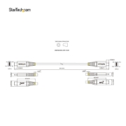 Picture of StarTech.com 20" (50cm) USB C Cable 10Gbps - USB 3.1 Type-C Cable - 100W (5A) Power Delivery Charging, DP Alt Mode - USB-C Cord for USB-C Laptop/Phone/Device - Charge/Sync