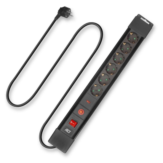 Picture of ACT Power strip with 6 power sockets and surge protection