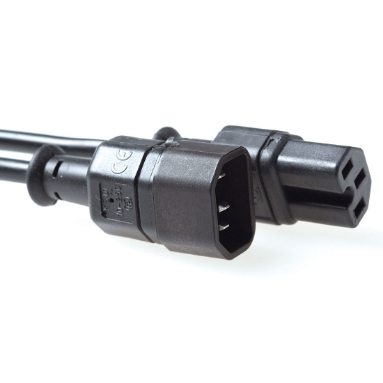 Picture of ACT Powercord C14 - C15 black 2 m