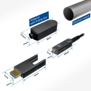 Picture of ACT 10 meters HDMI High Speed 4K Active Optical Cable with detachable connector v2.0 HDMI-A male - HDMI-A male