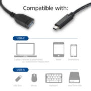 Picture of ACT USB 3.0 cable OTG, USB-C male to USB-A female, 0.2 meters