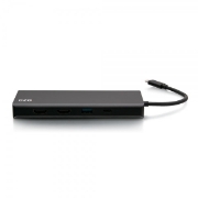 Picture of C2G USB-C® 9-in-1 Dual Display Docking Station with HDMI®, Ethernet, USB, 3.5mm Audio and Power Delivery up to 60W - 4K 30Hz (TAA Compliant)