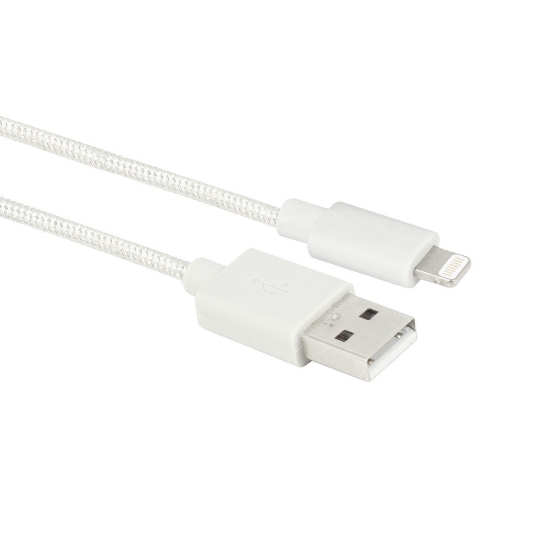Picture of ACT USB 2.0 charging/data cable A male - Lightning male 1 meter, nylon, MFI certified