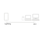Picture of ACT USB 2.0 charging/data cable A male - Lightning male 1 meter, nylon, MFI certified
