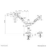 Picture of Neomounts DS70-750BL2 Monitor arm 17-27" - gas spring