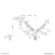 Picture of Neomounts DS70-810BL2 Monitor arm 17-32" - gas spring - space saving - 180°-stop