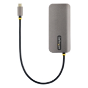 Picture of StarTech.com USB C Multiport Adapter 4K 60Hz HDMI Video, 3 Pt 5Gbps USB-A Hub, 100W USB Power Delivery Pass-Through/GbE/SD/MicroSD, 12"/30cm Cable, Travel Laptop Docking Station