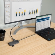 Picture of StarTech.com USB C Multiport Adapter 4K 60Hz HDMI Video, 3 Pt 5Gbps USB-A Hub, 100W USB Power Delivery Pass-Through/GbE/SD/MicroSD, 12"/30cm Cable, Travel Laptop Docking Station