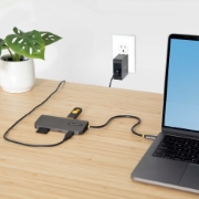 Picture of StarTech.com USB C Multiport Adapter 4K 60Hz HDMI Video, 3 Pt 5Gbps USB-A Hub, 100W USB Power Delivery Pass-Through/GbE/SD/MicroSD, 12"/30cm Cable, Travel Laptop Docking Station