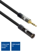 Picture of ACT 5 meter High Quality audio extension cable 3,5 mm stereo jack male - female