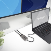 Picture of StarTech.com USB-C to Dual HDMI MST HUB - Dual HDMI 4K 60Hz - USB Type C Multi Monitor Adapter for Laptop w/ 1ft/30cm cable - DP 1.4 Multi-Stream Transport Hub - USB-C to HDMI Splitter