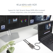 Picture of StarTech.com USB-C to Dual HDMI MST HUB - Dual HDMI 4K 60Hz - USB Type C Multi Monitor Adapter for Laptop w/ 1ft/30cm cable - DP 1.4 Multi-Stream Transport Hub - USB-C to HDMI Splitter