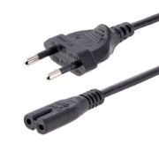 Picture of StarTech.com 3m (10ft) Laptop Power Cord, EU Plug to C7, 2.5A 250V, 18AWG, Laptop Replacement Cord, Printer Power Cable, Laptop Charger Cord, Laptop Power Brick Cord, Black