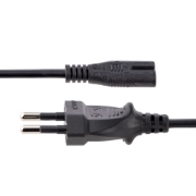 Picture of StarTech.com 3m (10ft) Laptop Power Cord, EU Plug to C7, 2.5A 250V, 18AWG, Laptop Replacement Cord, Printer Power Cable, Laptop Charger Cord, Laptop Power Brick Cord, Black
