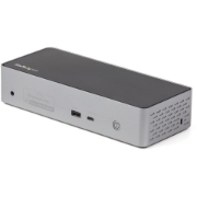 Picture of StarTech.com USB C Dock - 4K 60Hz Quad Monitor DisplayPort & HDMI - Universal USB-C Docking Station with 100W Power Delivery - USB Hub with 1x USB Type-C & 3x USB-A, Ethernet, Audio